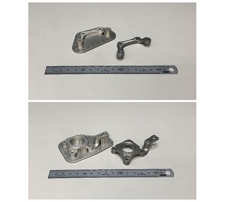 【造形物の一例】右側が土台を除去した造形物 材料：17-4ステンレス鋼（SUS630相当）（SUS630相当）