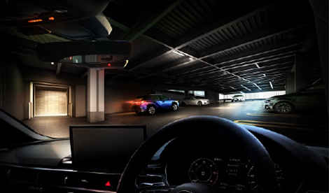 Concept image of the car entrance and car park