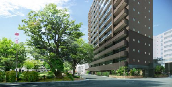 The condominium adjoins Futaba Gaiku Park