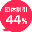 44% 損害率による割引30% 団体割引20% 