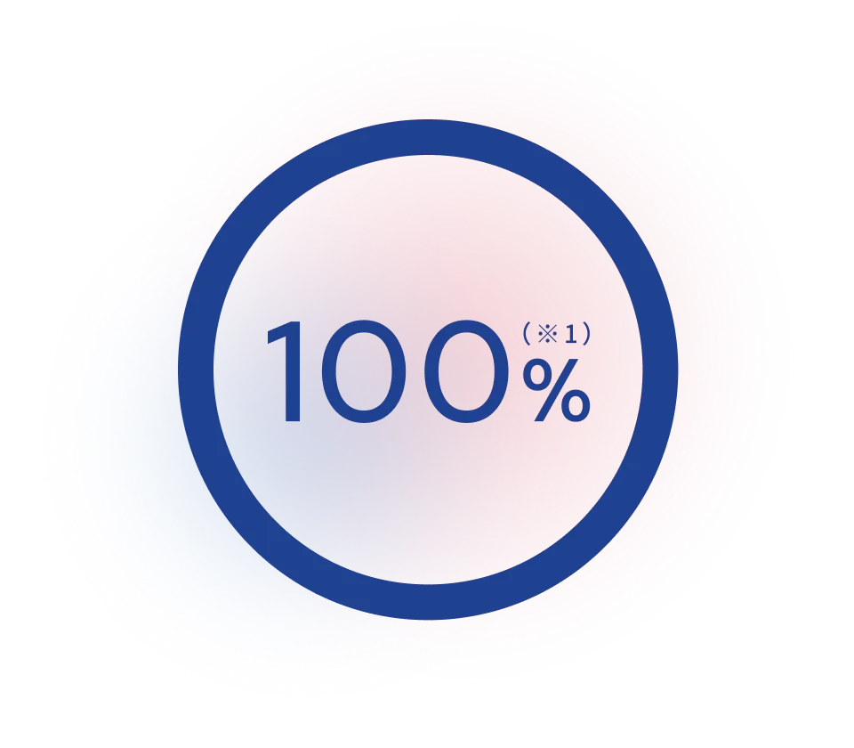 100%（※1）